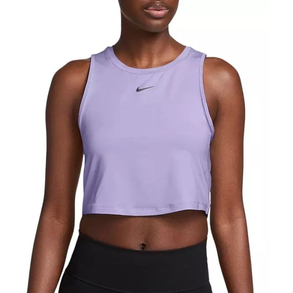 Nike Women's One Classic Dri-FIT Cropped Tank Top - LILAC BLOOM - Picture 4 of 7